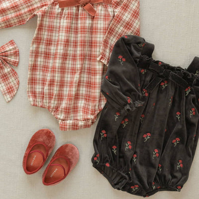 NORALEE Annette Romper Velvet Floral