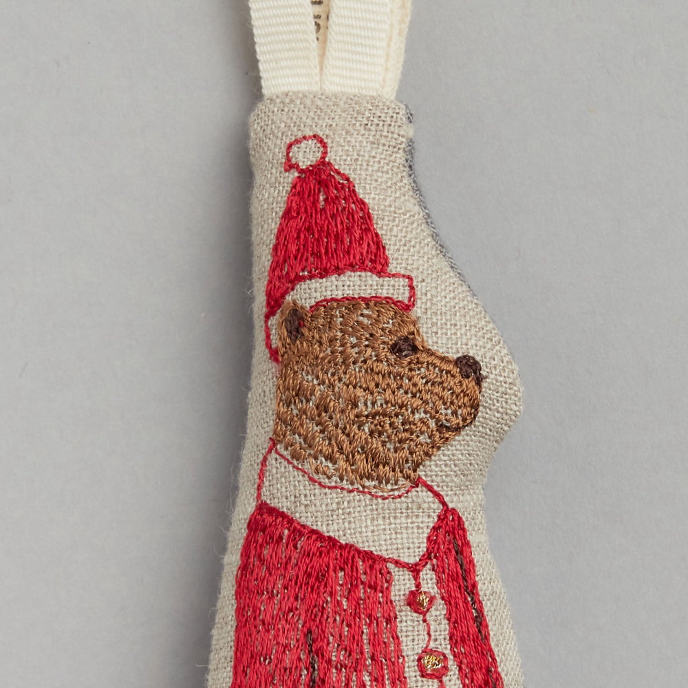 Coral & Tusk Santa Bear Ornament