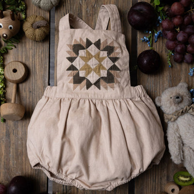 Shirley Bredal Patchwork Romper - Oats