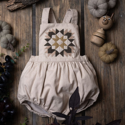 Shirley Bredal Patchwork Romper - Oats