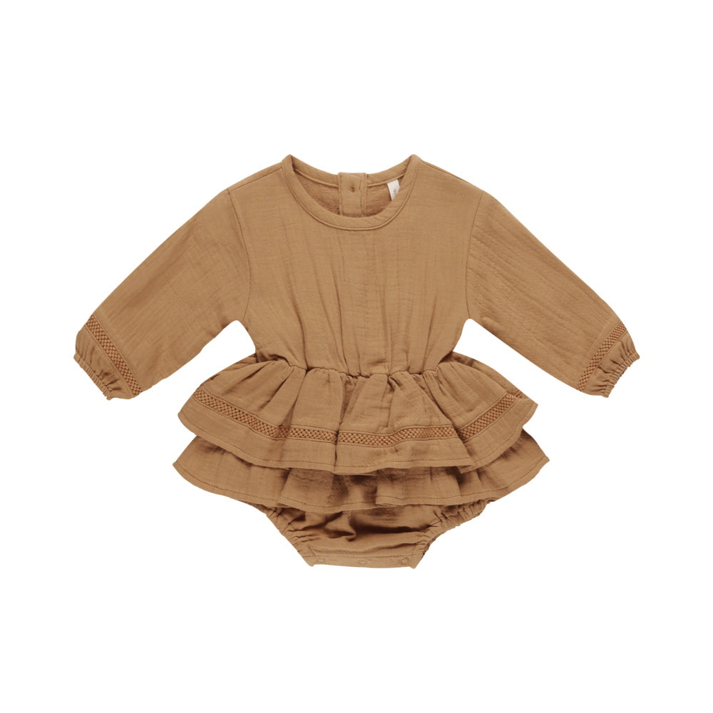 Quincy Mae Rosie Romper Golden