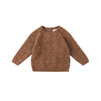 QUINCY MAE Knit Sweater Heathered Cedar