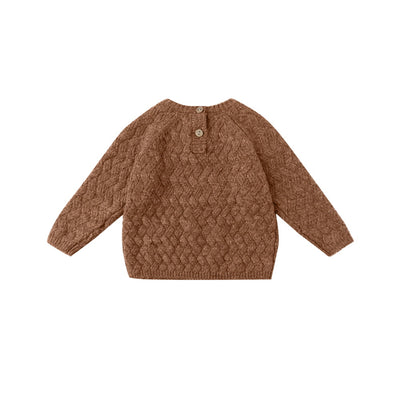 QUINCY MAE Knit Sweater Heathered Cedar