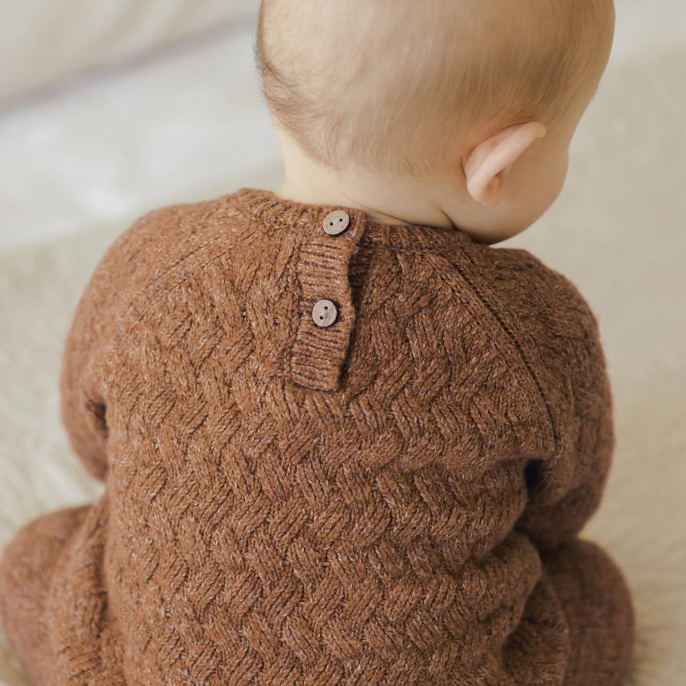 QUINCY MAE Knit Sweater Heathered Cedar