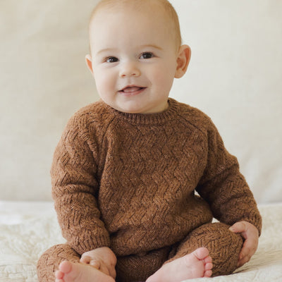 QUINCY MAE Knit Pant Heathered Blue