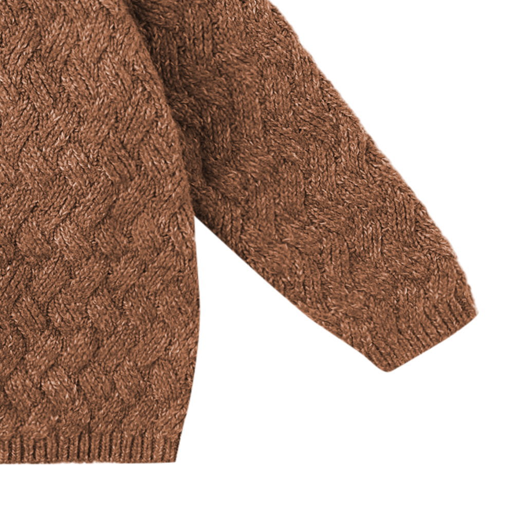 QUINCY MAE Knit Sweater Heathered Cedar