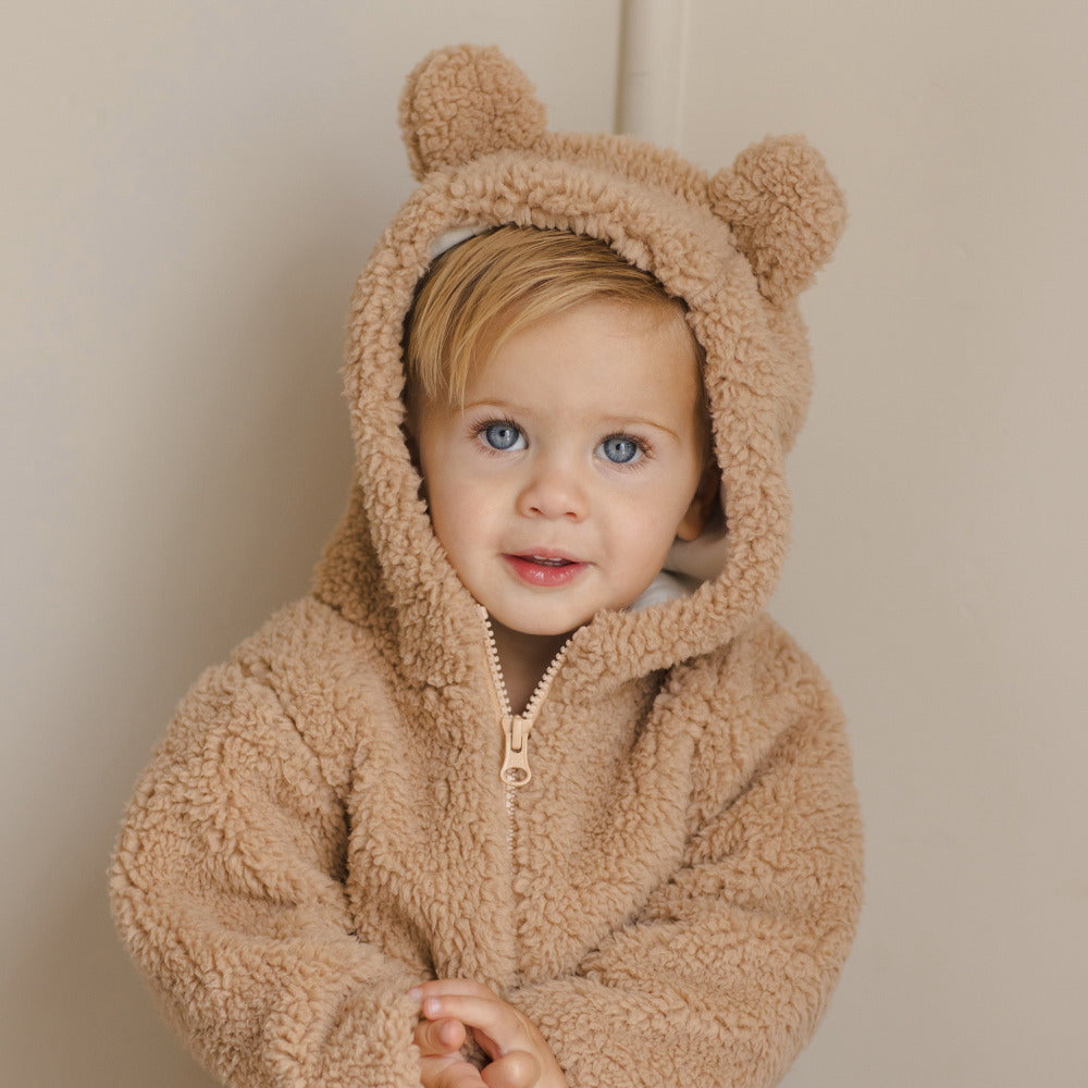 Quincy Mae Bear Jacket beige