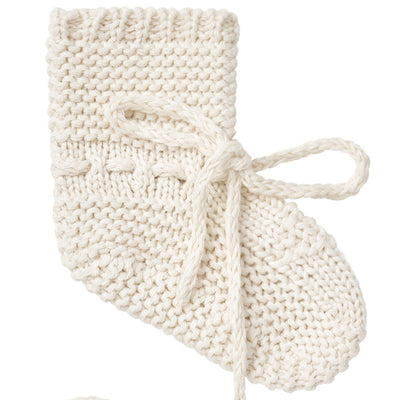QUINCY MAE Knit Booties Natural