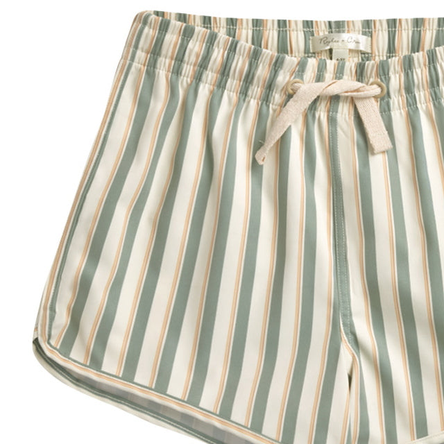 Rylee & Cru Swim Trunk Aqua Stripe