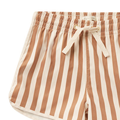 Rylee & Cru Swim Trunk Clay Stripe