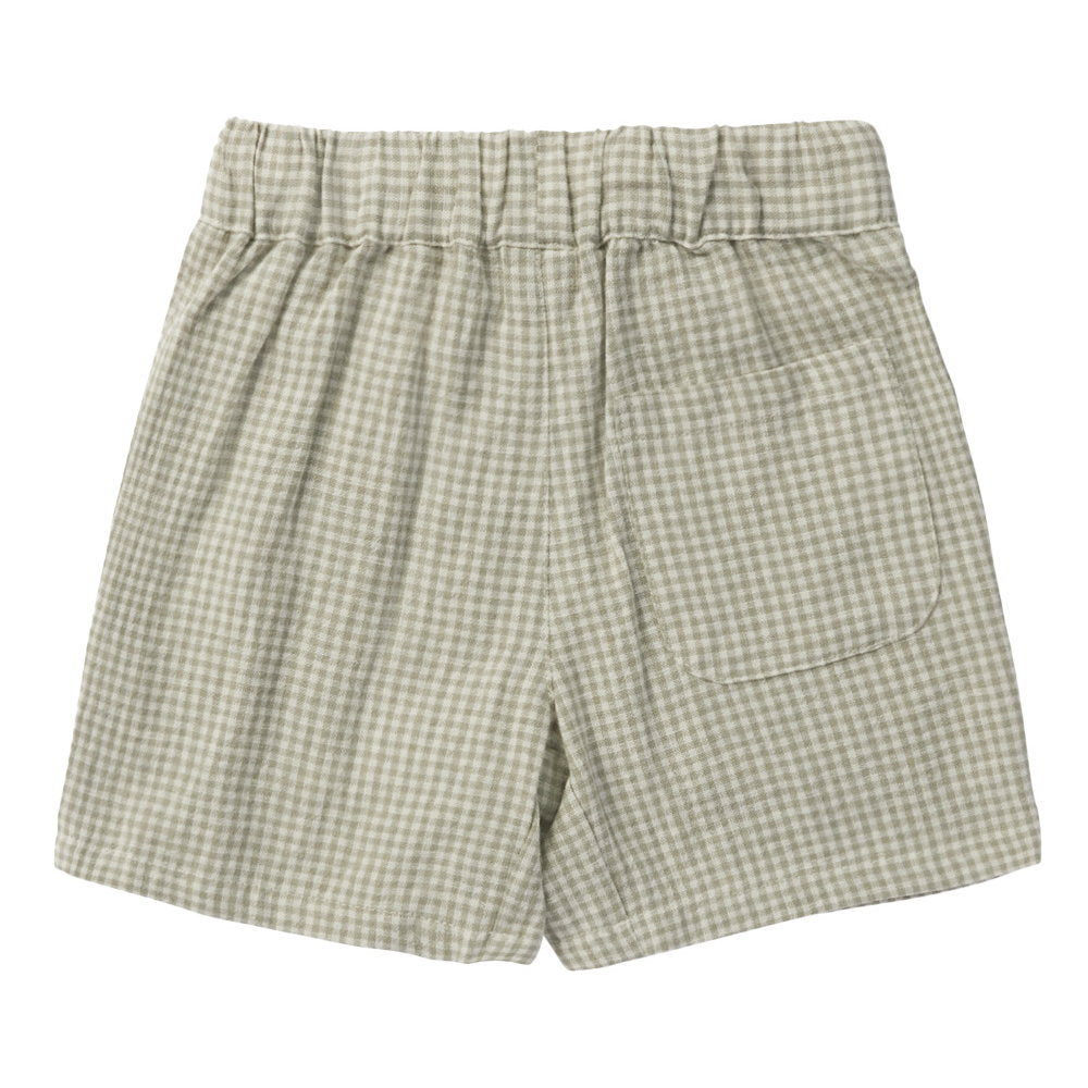 Rylee & Cru Bermuda Short Sage Gingham