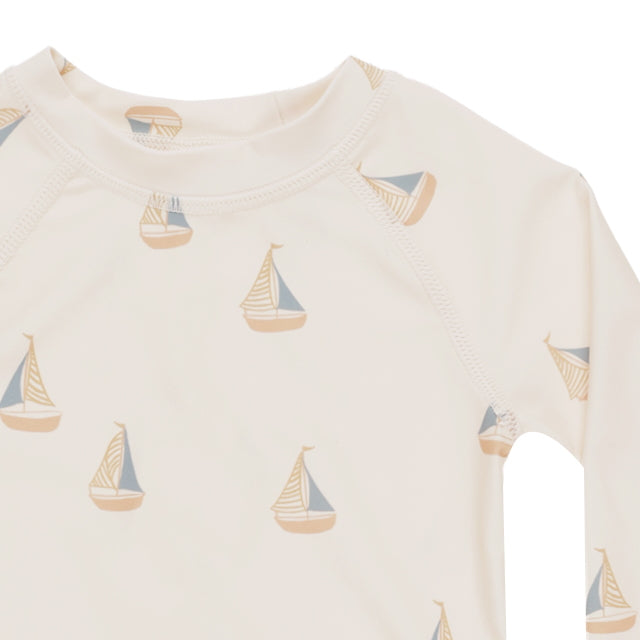 Rylee & Cru Rash guard Boy Set Sailboats