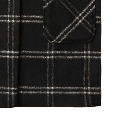 [40%OFF!]Rylee & Cru Longline Coat Windowpane Vintage Black