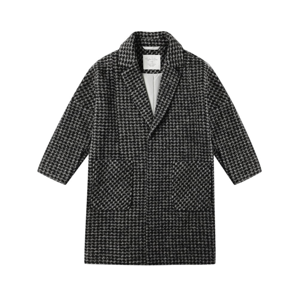 Rylee&Cru Longline Coat Micro Check