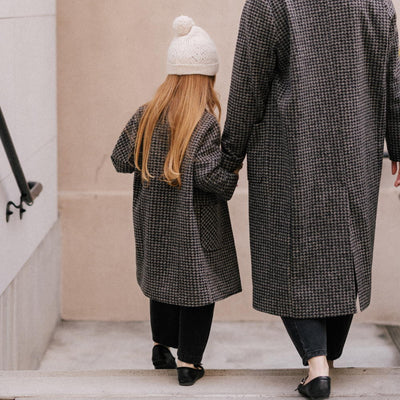 Rylee&Cru Longline Coat Micro Check