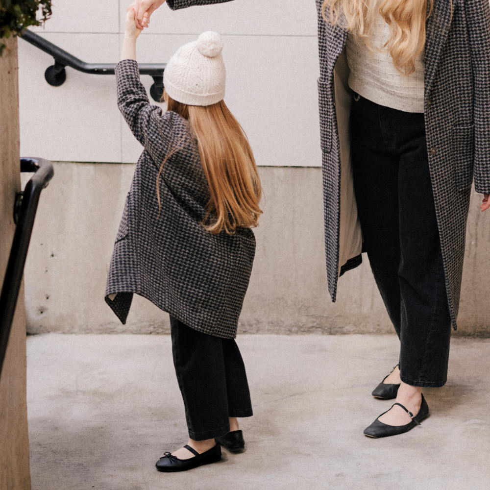 Rylee&Cru Longline Coat Micro Check
