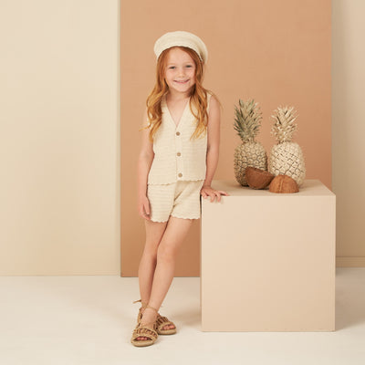 Rylee & Cru Knit Shorts Natural