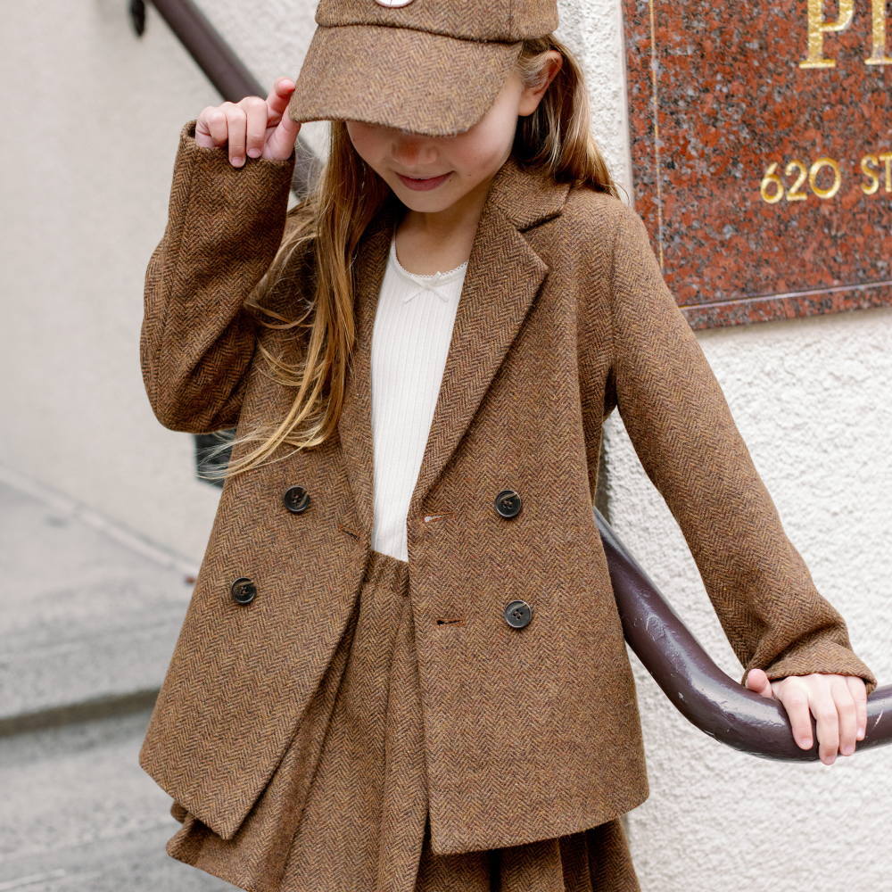 Rylee&Cru Double Breasted Blazer Rustic Plaid