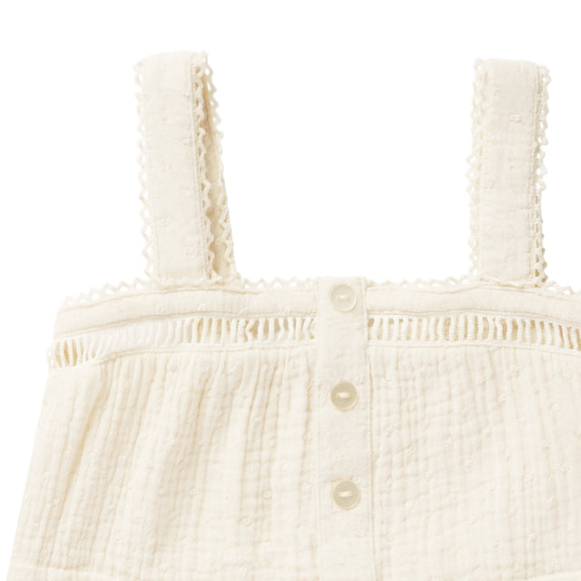 Rylee & Cru Pleat Tank Ivory