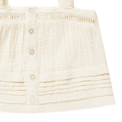 Rylee & Cru Pleat Tank Ivory