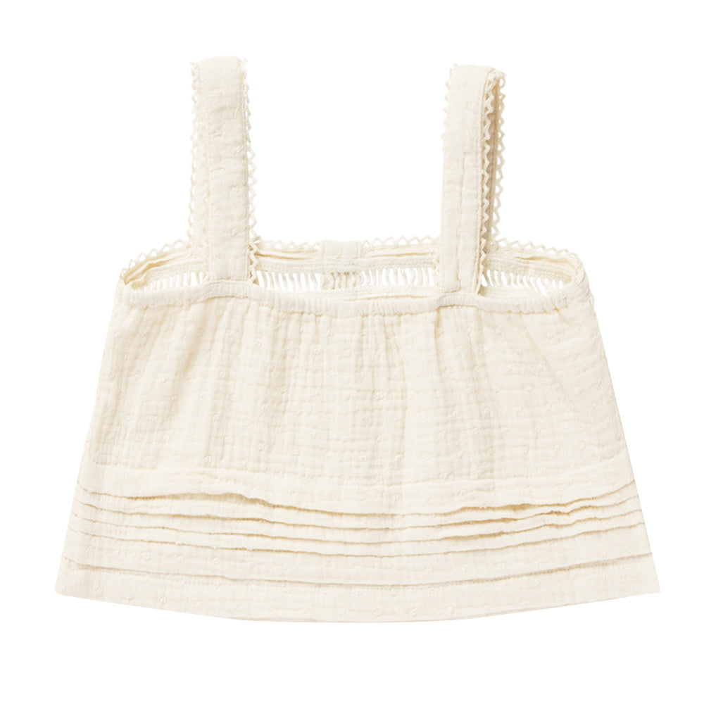 Rylee & Cru Pleat Tank Ivory