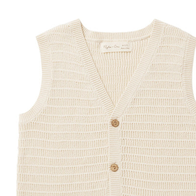 Rylee & Cru Knit Vest Natural