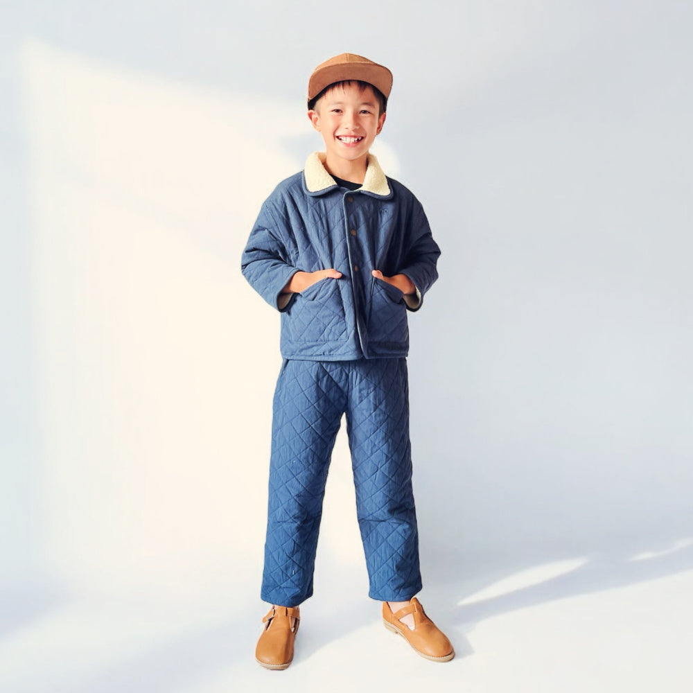 Rylee & Cru Quilted Winter Pant Indigo