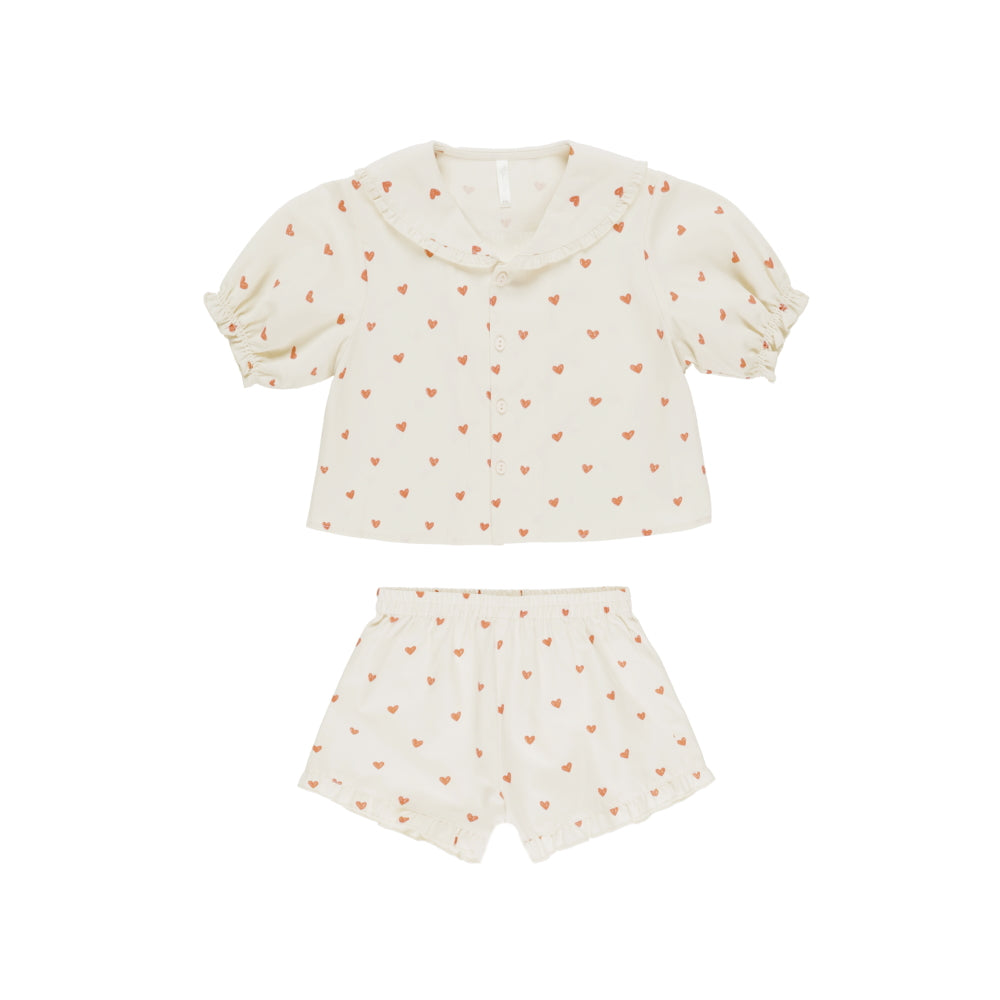 Rylee&Cru Delilah Pajama Set Hearts