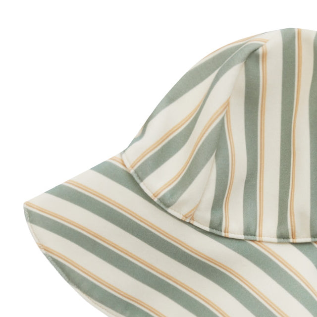 Rylee & Cru Floppy Swim Hat Aqua Stripe