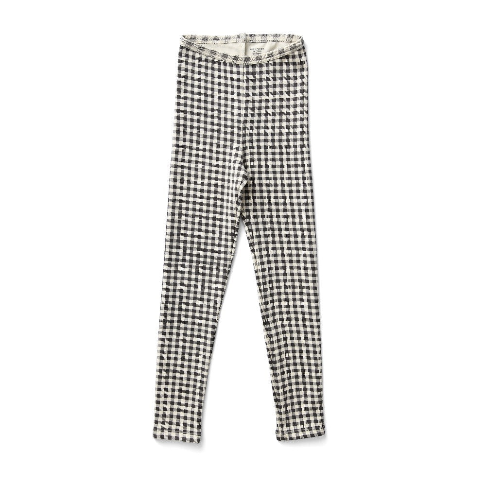 Soor Ploom Stretch Legging - Gingham Print, Shale