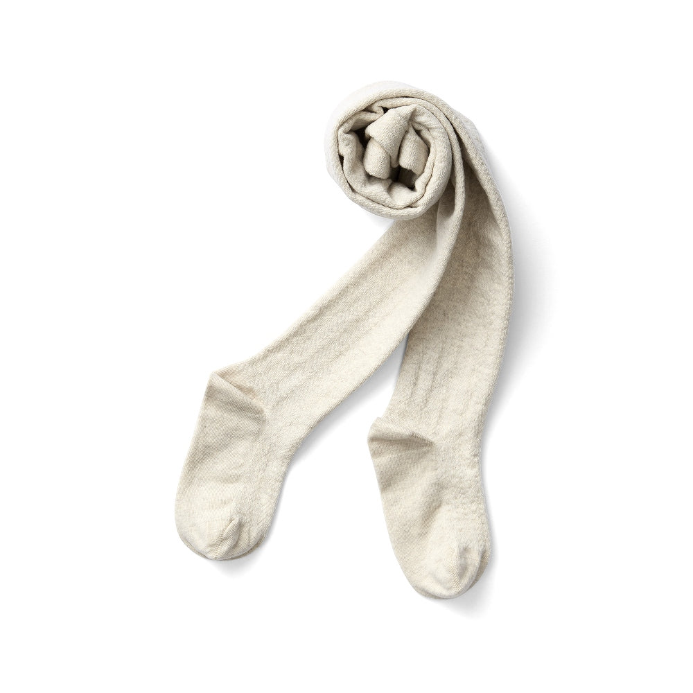Soor Ploom Herringbone Tights - Linen