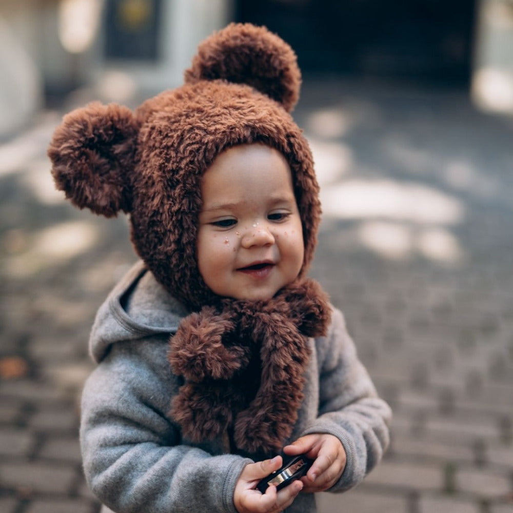 bambolina Teddy Bear Bonnet milk chocolate