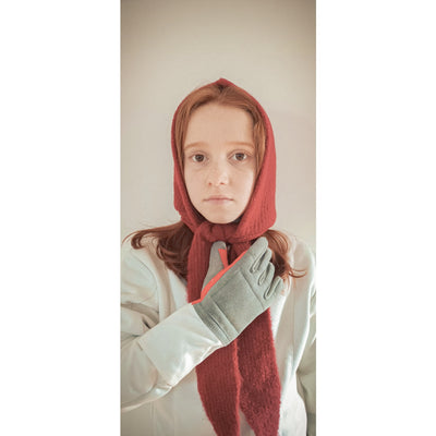 LMDI Knitted Hood Red