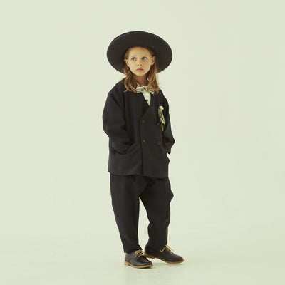 eLfinFolk Ceremony Poplin Collarless Jacket black