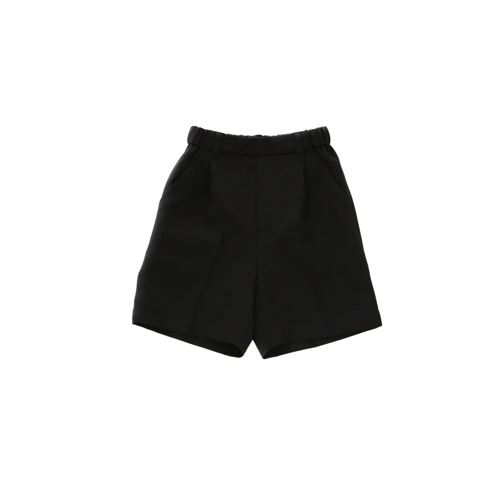 eLfinFolk Ceremony Poplin Tuck Shorts black