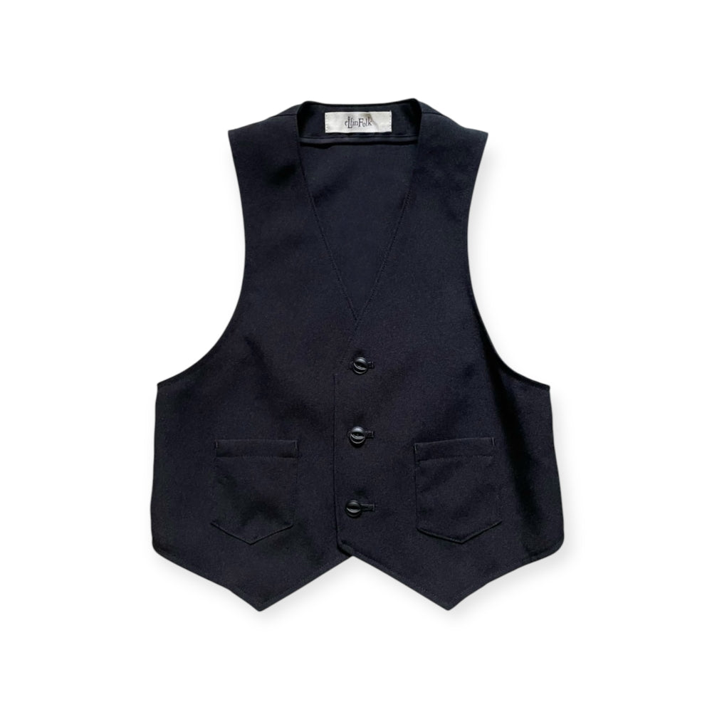 eLfinFolk Ceremony Poplin Vest black