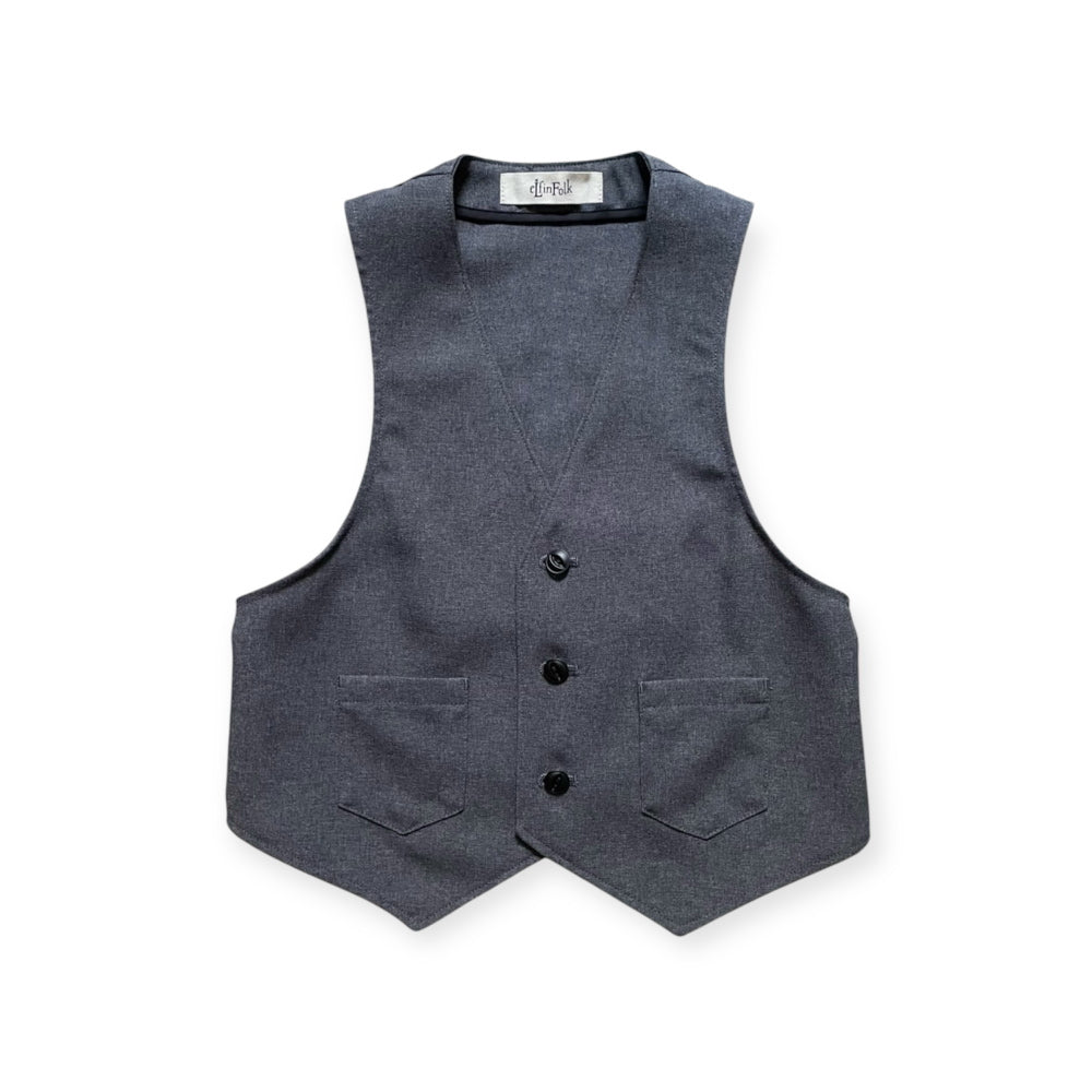 eLfinFolk Ceremony Poplin Vest gray