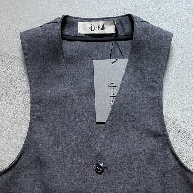 eLfinFolk Ceremony Poplin Vest gray