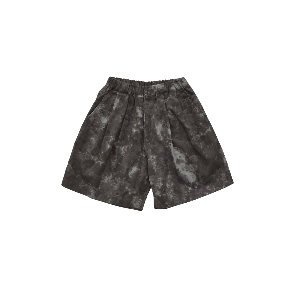 eLfinFolk Tie-dye wide shorts charcoal mix