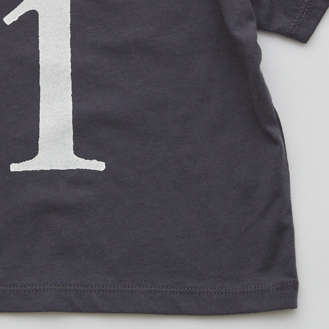 eLfinFolk Number Tee for Birthday charcoal