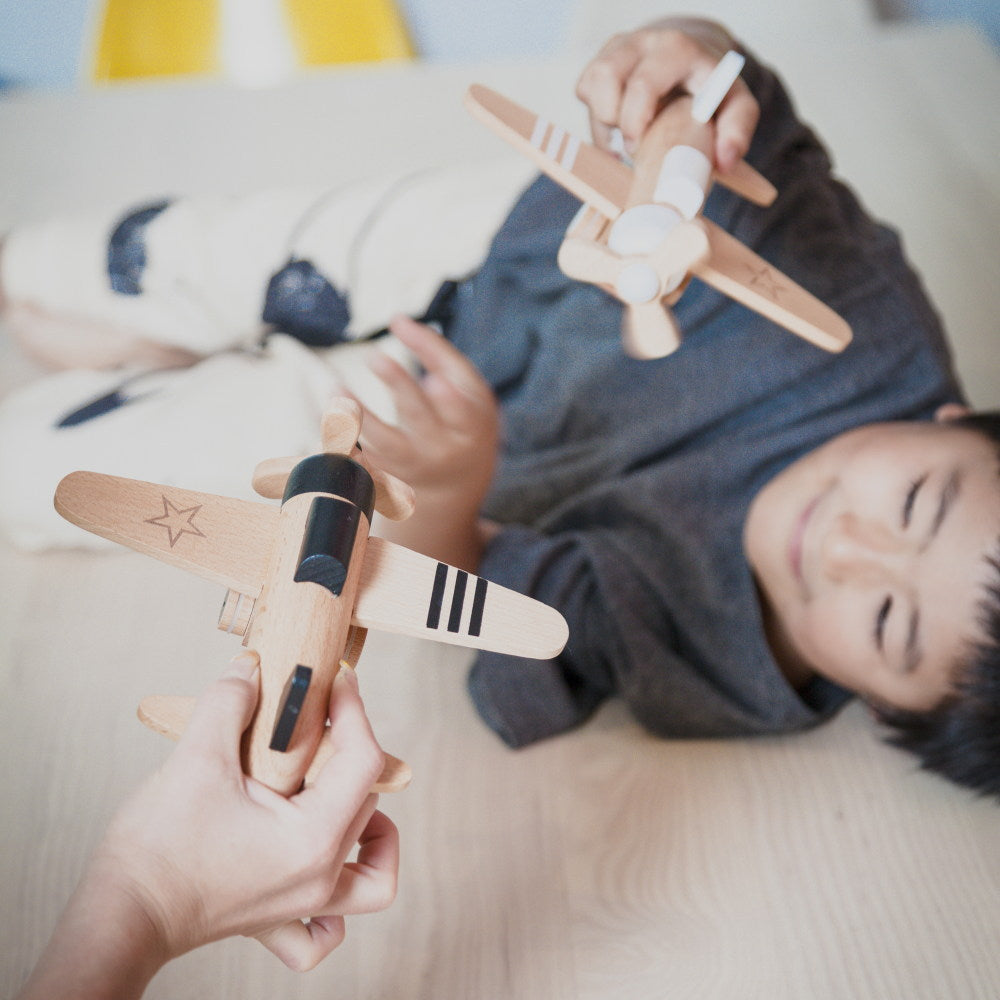 kiko+ Hikoki Propeller - wooden wind-up propeller plane