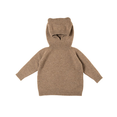 bambolina cashmere cat hoodie chestnut