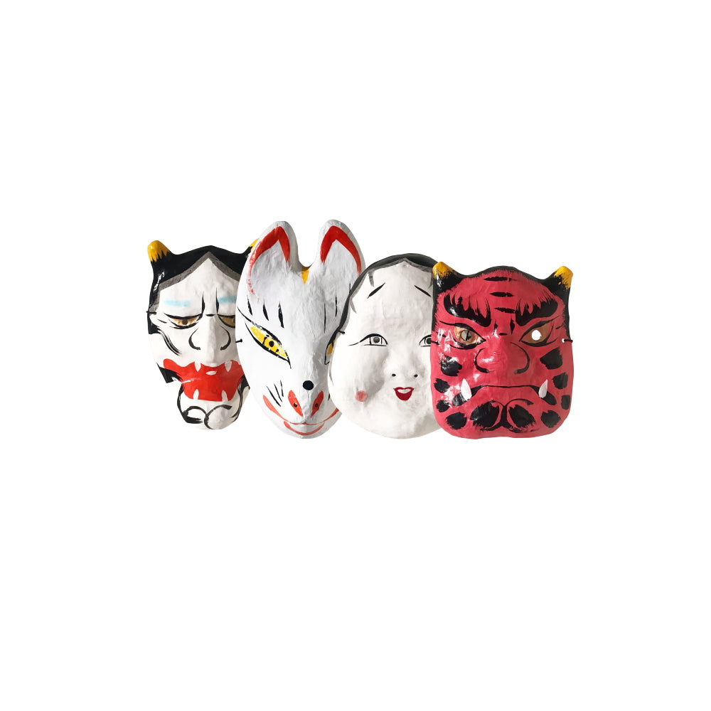 Set of four omen / Japanese mask – cuccu